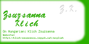 zsuzsanna klich business card